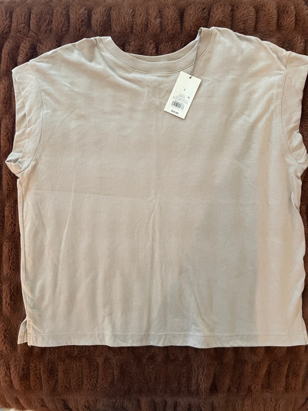 Women’s Relaxed Crewneck Tee in Light Beige